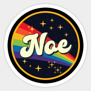 Noe // Rainbow In Space Vintage Style Sticker